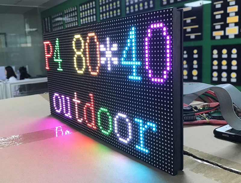 P4 SMD 3в1 RGB полноцветный светодиодный модуль дисплея, уличная Светодиодная панель, 1/10 сканирование 320*160 мм, текст, изображения, видео-шоу