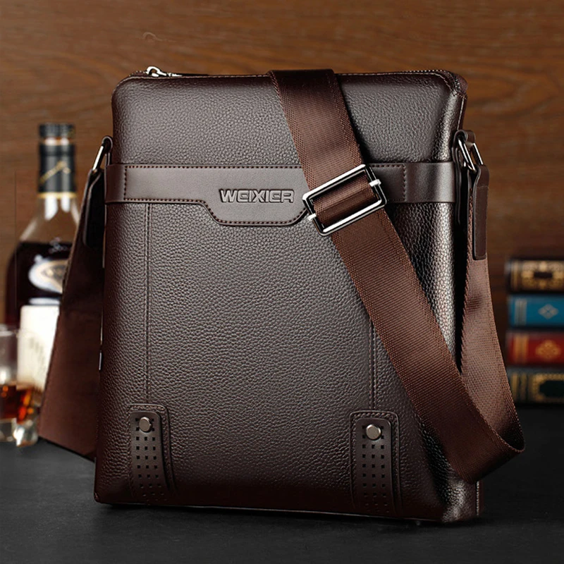 Повседневная мужская сумка через плечо кожаные сумки высокое качество кожаная