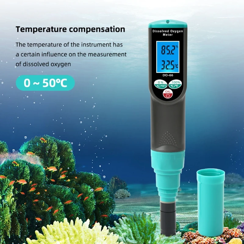 

DO-66 Digital Pen style Intelligent Dissolved Oxygen Analyzer Dissolved Oxygen Tester for Aquarium, Fish Tank, Aquaculture