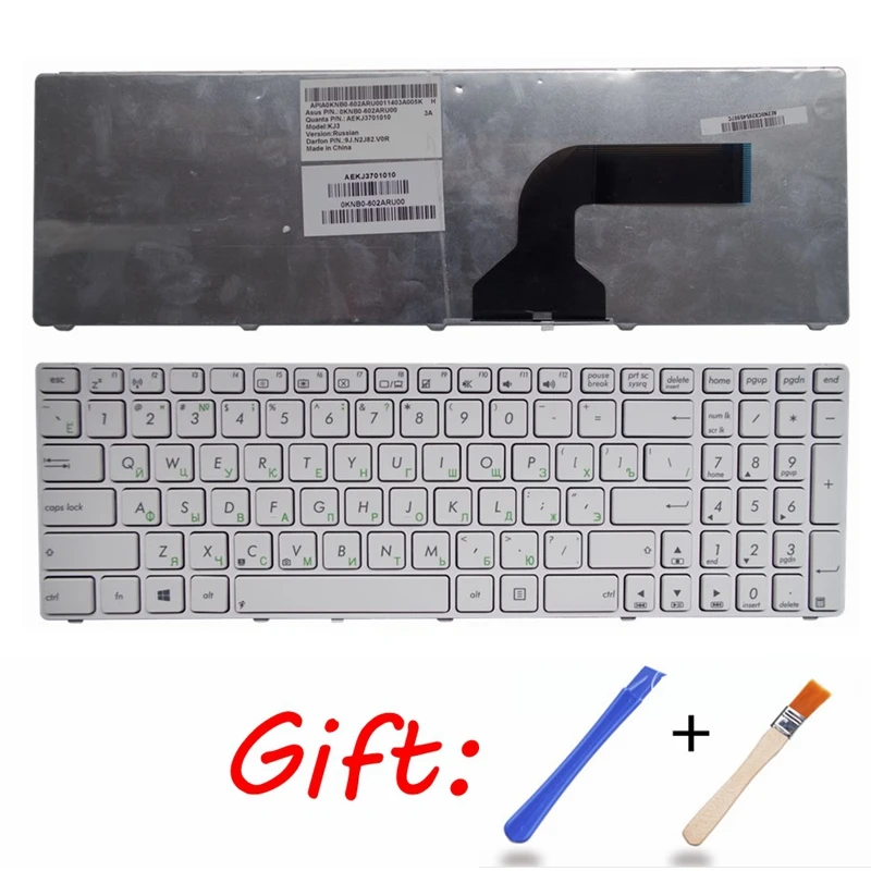 Русская клавиатура для ноутбука Asus K52 K52F K52DE K52D K52JB K52JC K52JE K52J K52N A72 A72D A72F A72J N50 N50V ру