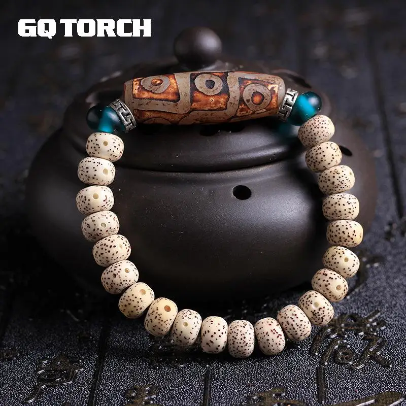 Аутентичные натуральные семена Бодхи Бусы Браслеты с бусины дзи сглаза для