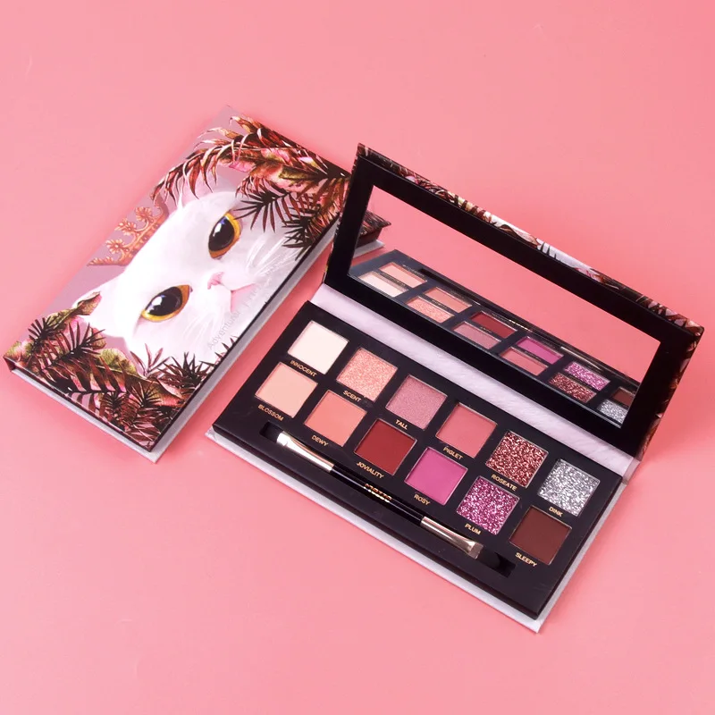 Givenone 12 цветов пудра палитра матовые блестящие тени для век Палитра Siny телесный