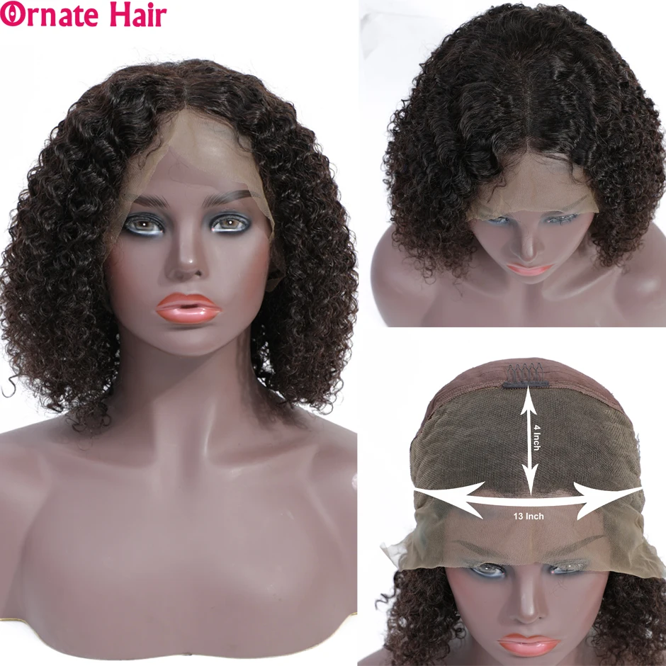 

Short Curly Bob Wig Lace Front Human Hair Wigs for Women Human Hair kinky Curly Wig Brazilian Lace Wig 150%Denisty Remy Hair Wig