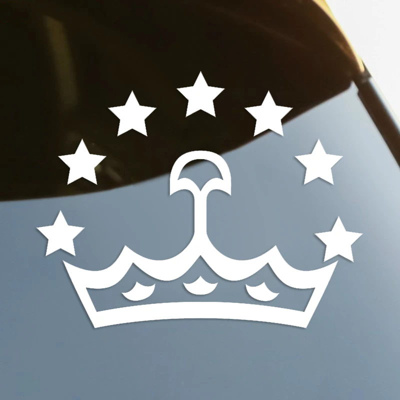 

S61075 # Die-Cut Vinyl Decal Crown Car Sticker Waterproof Auto Decors on Car Body Bumper Rear Window