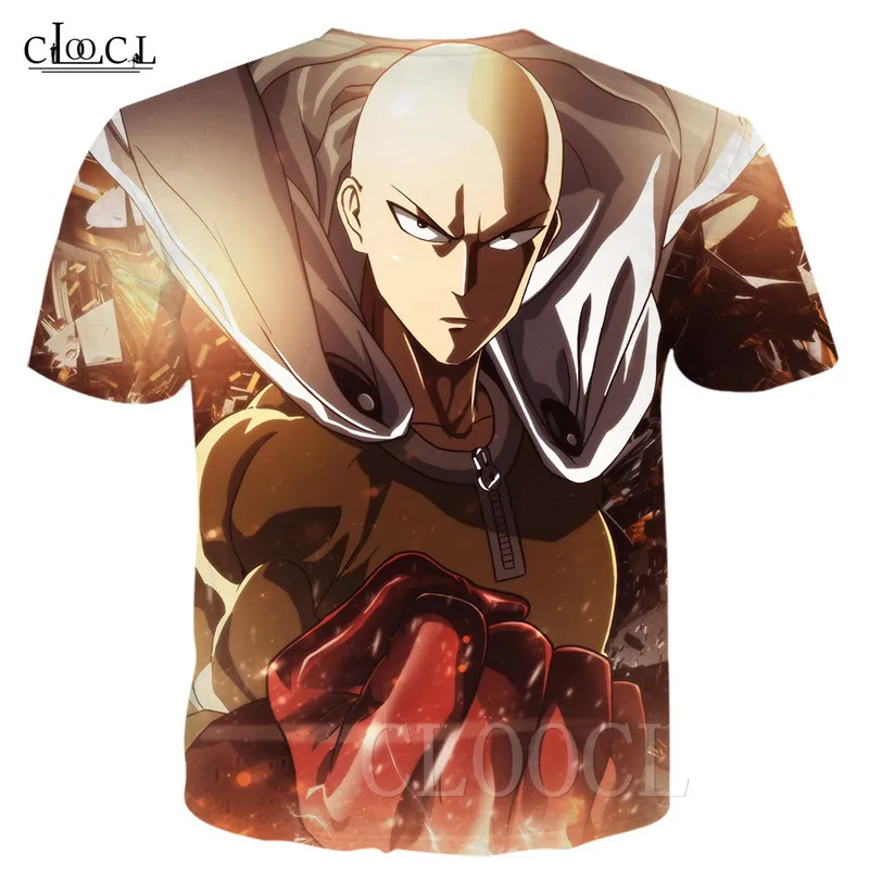 One Punch Man Saitama Sensei Мужская футболка с рисунком японского аниме Летняя Повседневная
