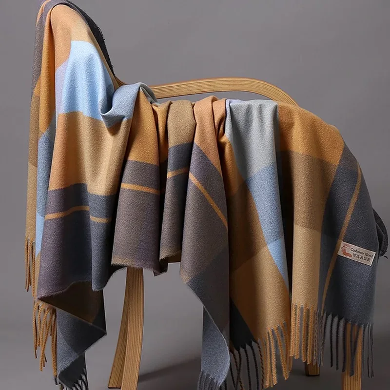 

Fashion Autumn Winter Warm Cashmere Scarves Dot Pattern High Quality Long Tassels Women Thicken Wrap Shawl Ladies Wool Pashmina