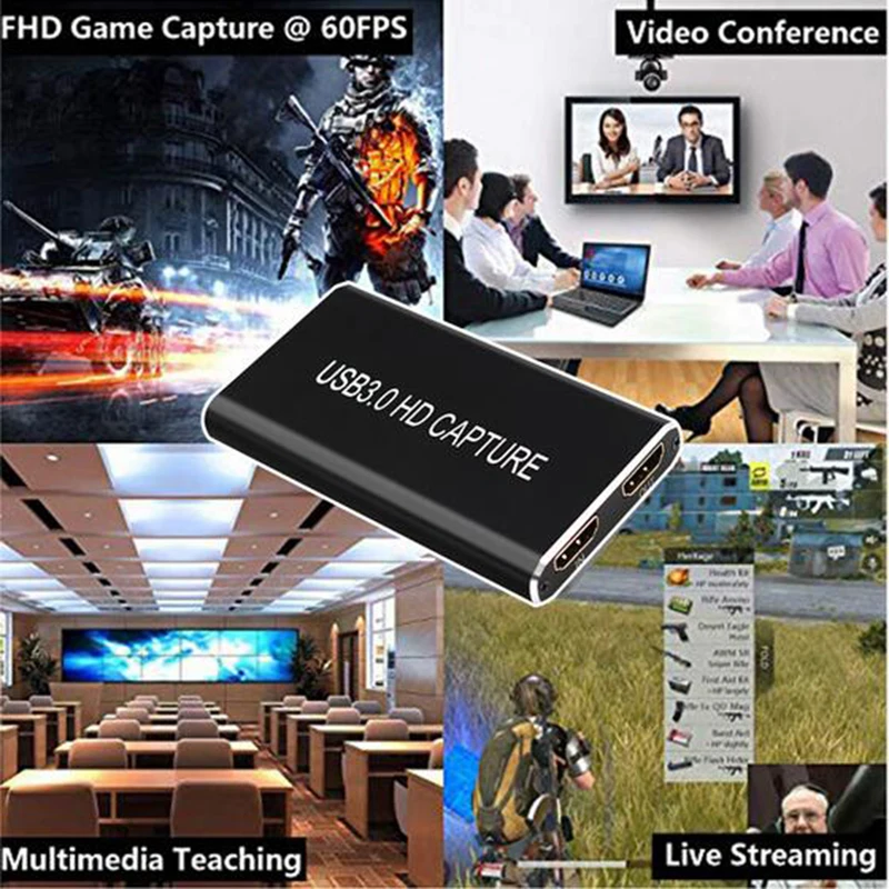KuWFi Карта видеозахвата Grabber HD Тип C/USB 3 0 1080P 60fps ИГРА адаптер с MI петля Выход для