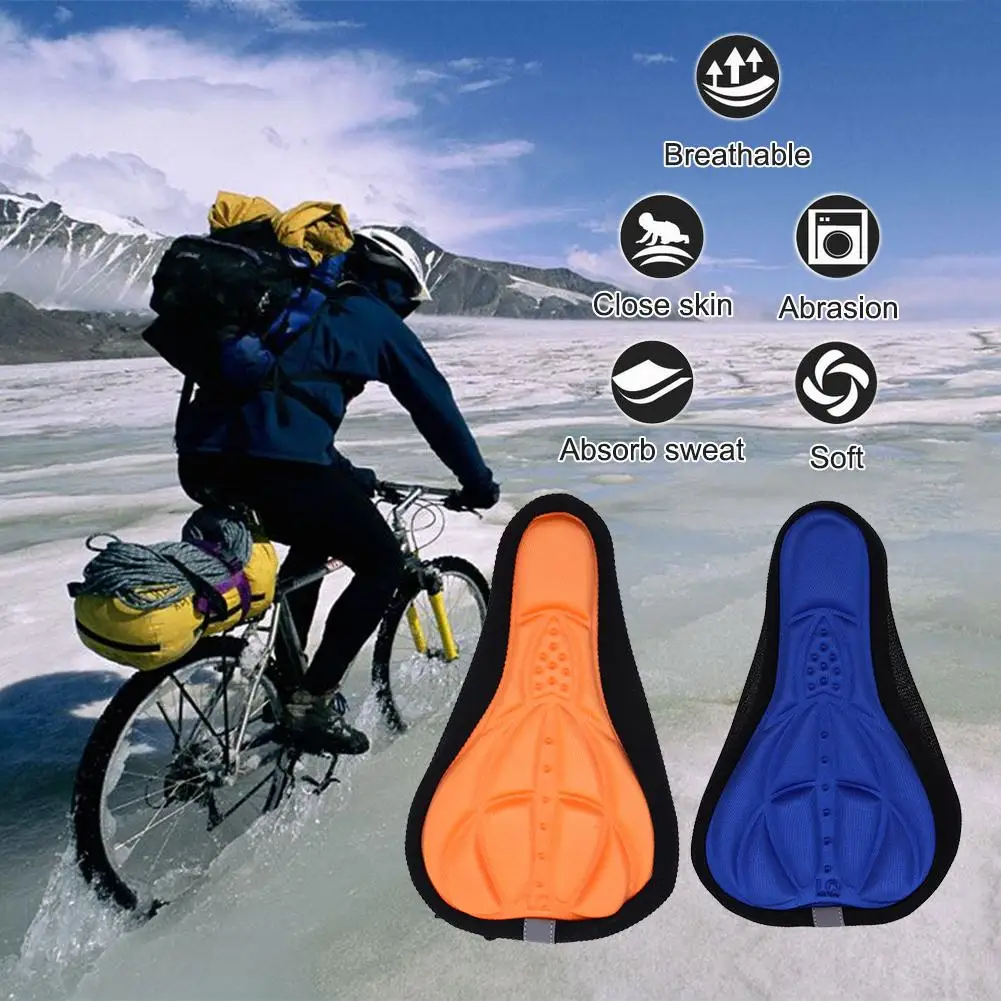 Велосипедное седло MTB утолщенное удобное 3D гелевое для горного велосипеда