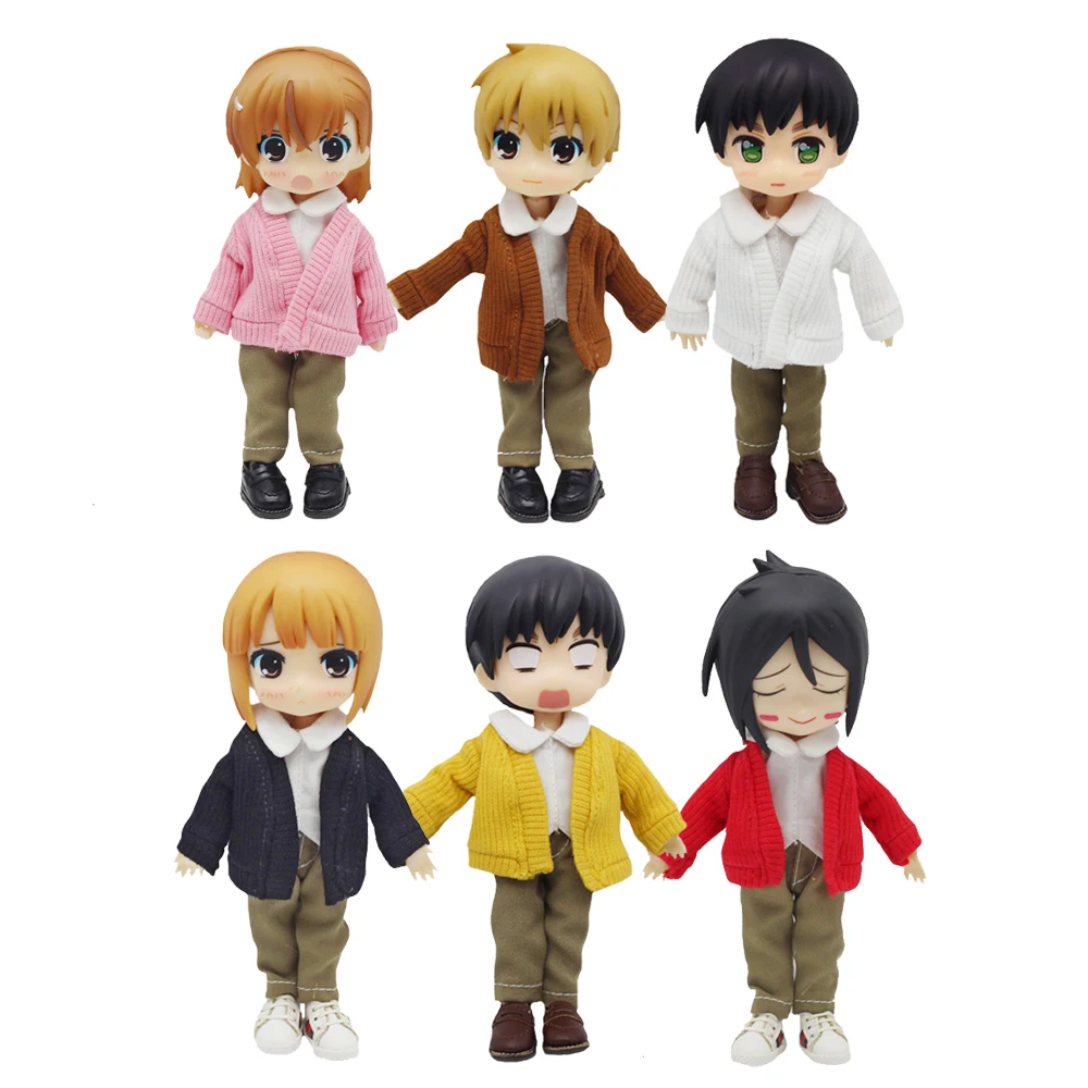 1/12 шарнирная кукла пальто свитер школьная форма для OB11 obitsu11 Одежда куклы