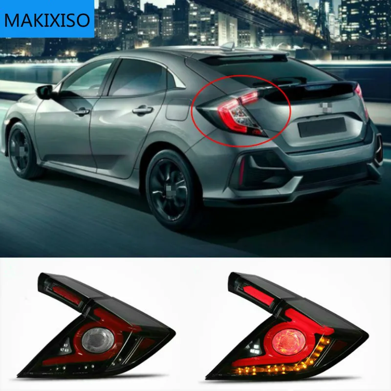 

Автомобильный Стайлинг фонарь задние фонари для Honda Civic Тип R 10th хэтчбек 2020 2021 DRL + Динамический указатель поворота + Реверс + тормоз светодиод...