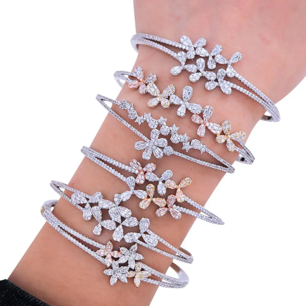 GODKI модный роскошный Штабелируемый Браслет манжета для женщин Свадьба полный