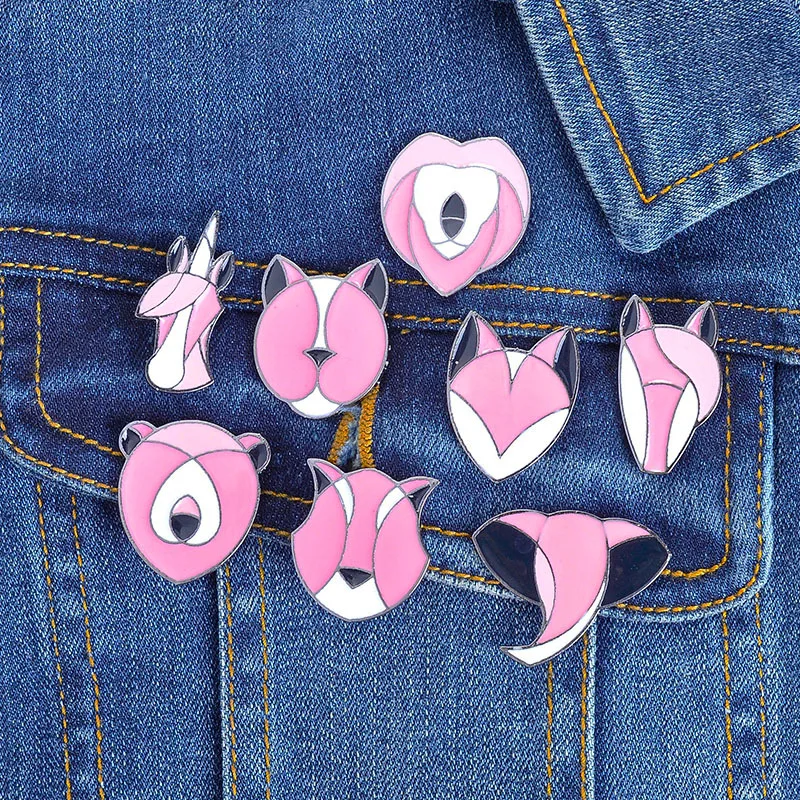 Эмалированные джинсовые куртки с единорогом для рубашки булавка пряжка значок