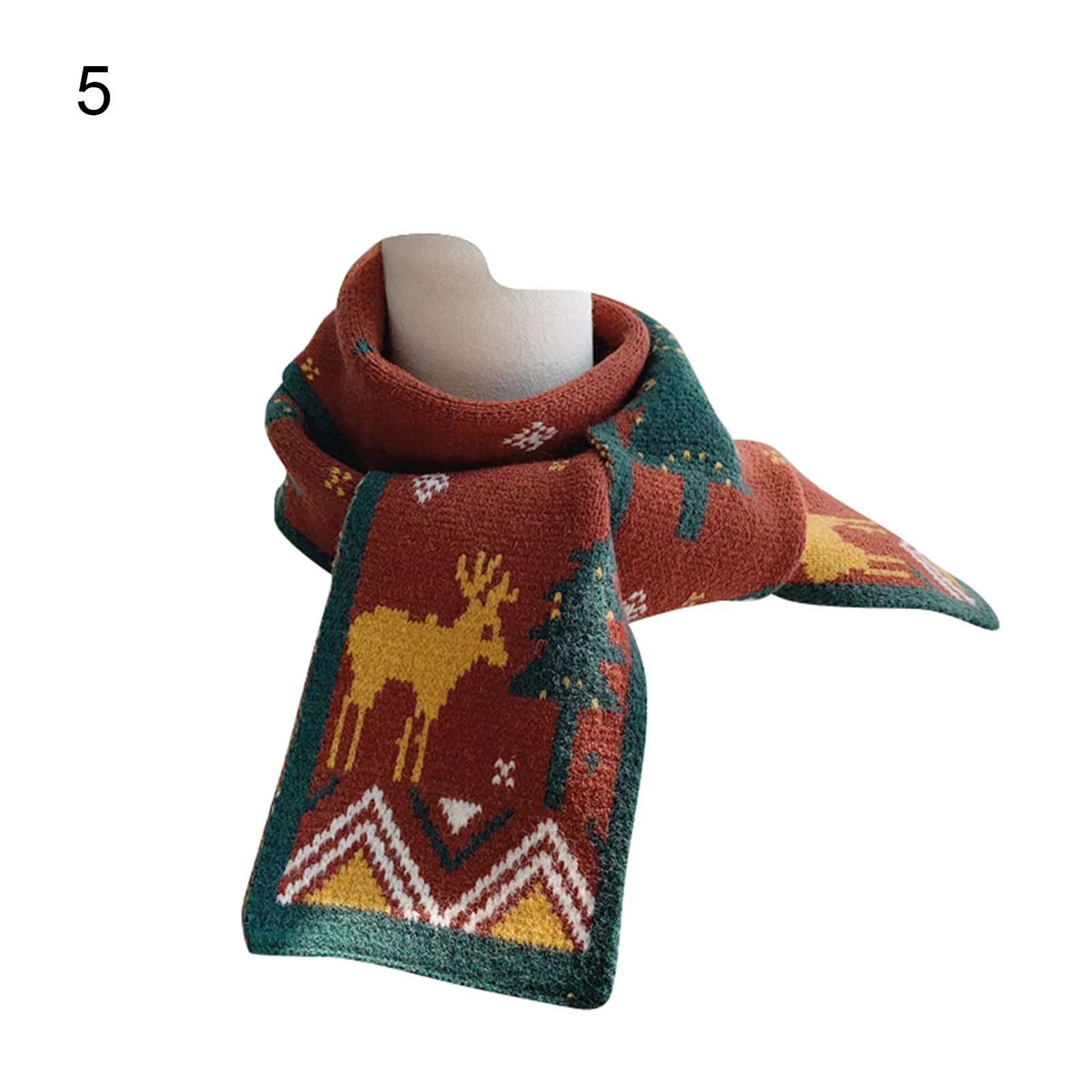 

Women Circle Wrap Neck Warmer Thicken Collar Soft Warm Knitted Outdoor Scarf