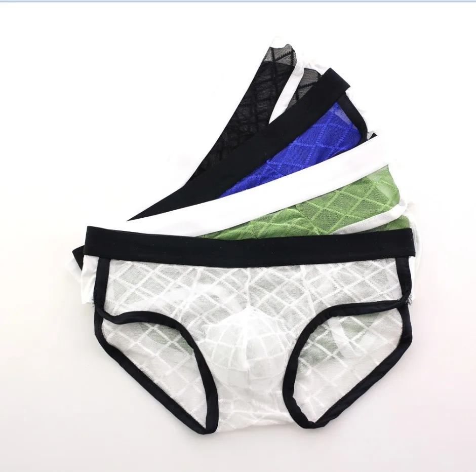 Мужское нижнее белье сетчатые прозрачные сексуальные шорты дышащие Прозрачные U