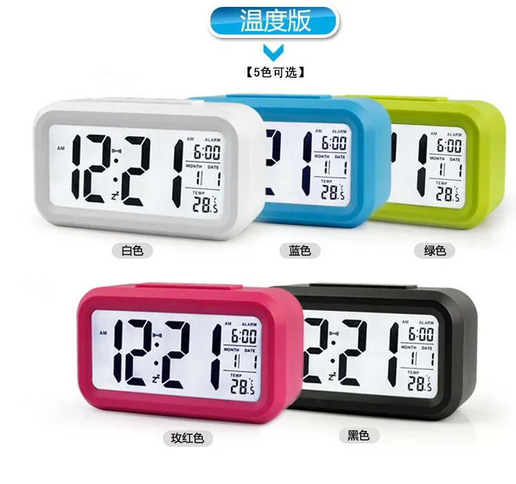 Цифровой светодиодный Будильник с большим экраном будильник на батарейках