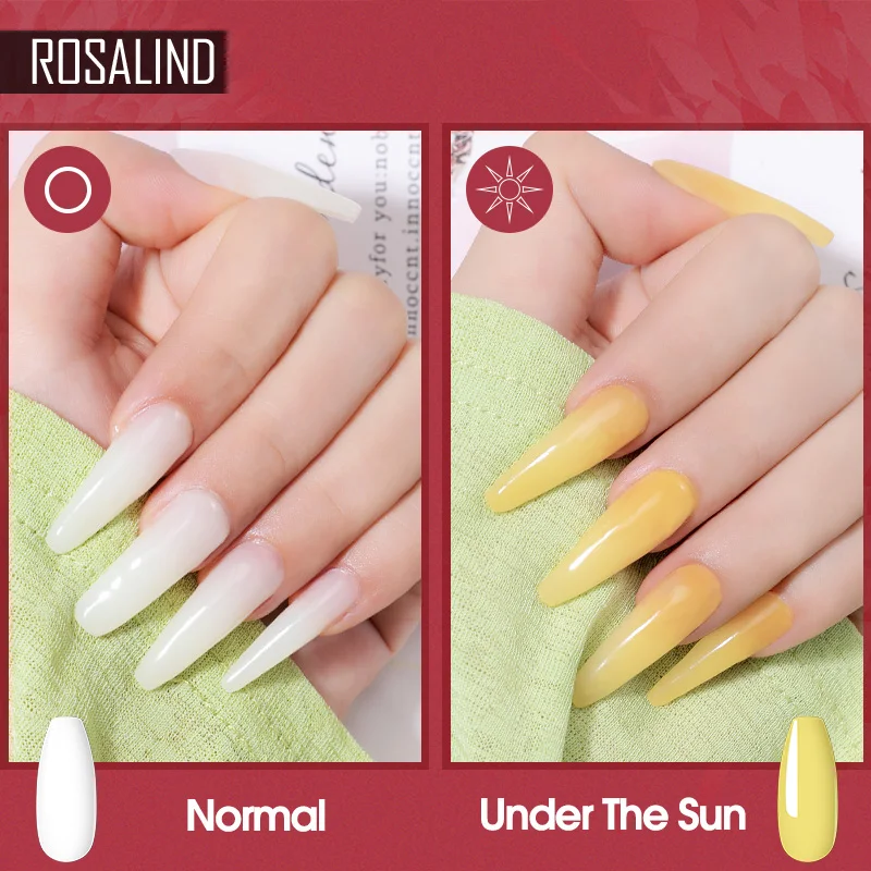 ROSALIND Pure Color Poly Nail Gel Jelly Polish 15ml Hybrid Varnishes Nails Art Design Glitter UV Builder Lacquer | Красота и здоровье