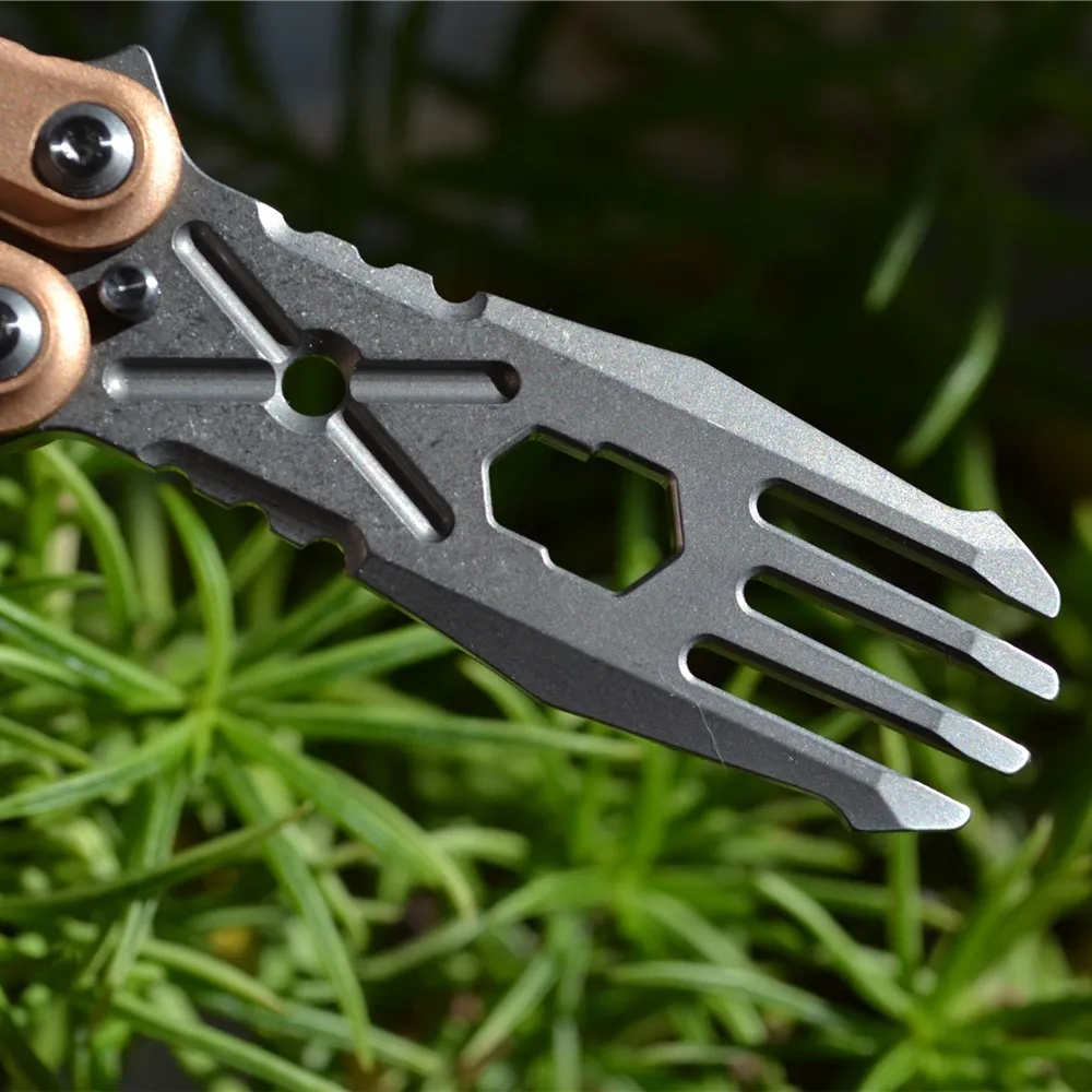 Bronze Handle Titanium Fork EDC Camping Multi Tool MOYE Works Baly Version2 | Outdoor Tableware