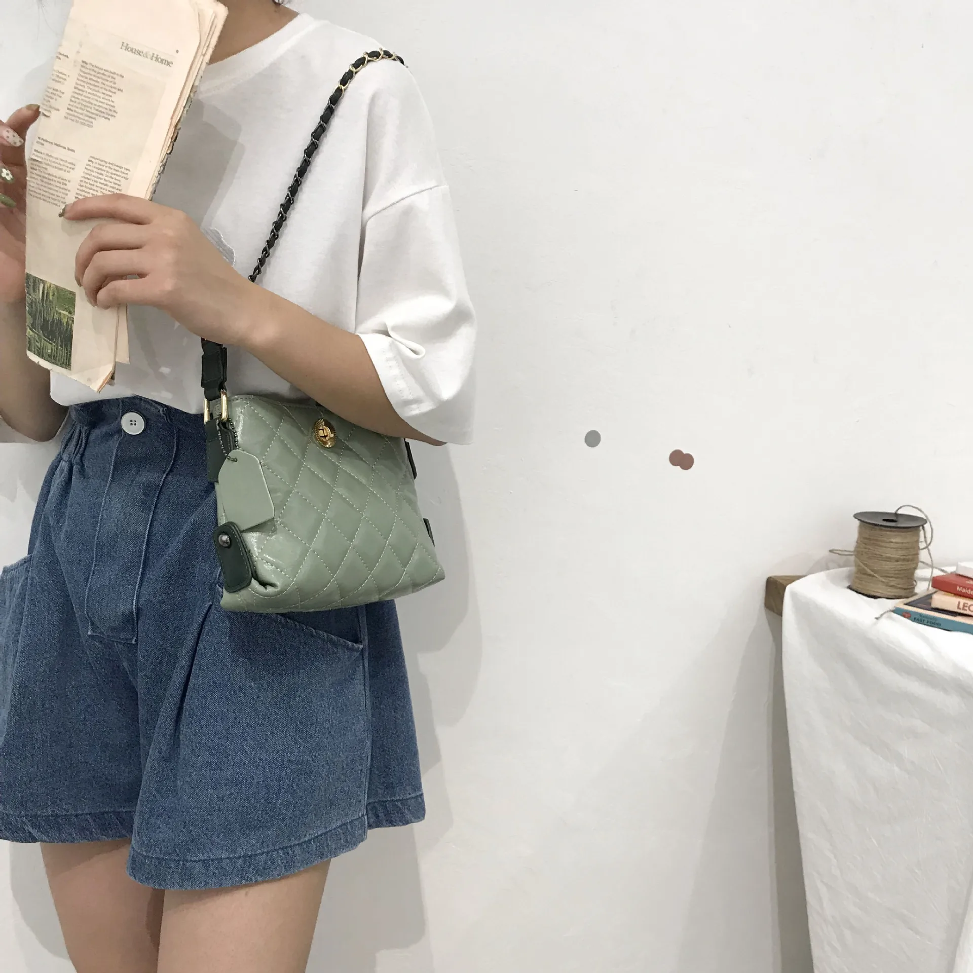 Youda французская ниша повседневная женская сумка на плечо Простые ромбовские