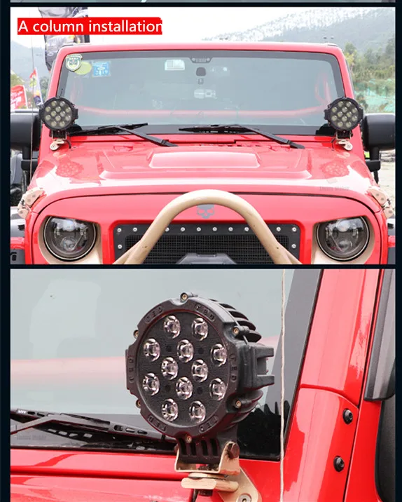 27W 42W 48W LED Off-Road/Offroad Light Bar 12V 24V Car Light For Jeep ATV UAZ SUV 4WD 4x4 Truck Tractor Off-road Spot Light Bulb