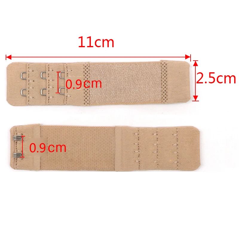 

6/8/10Pcs Soft Nyon 2 Hooks Bra Extender for Women's Elastic Back Bra Extender Strap Extension Adjustable Belt Buckle Intimates