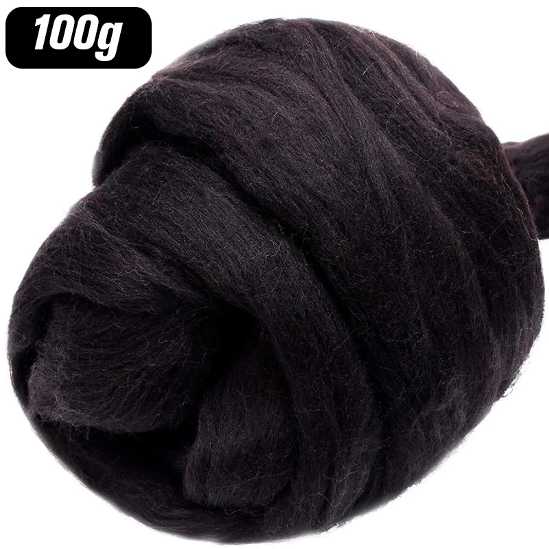 

LMDZ 3.53oz Wool Roving Yarn, Fiber Roving Wool Top, Wool Felting Supplies, 100% Pure Wool, Chunky Yarn, Spinning Wool Roving