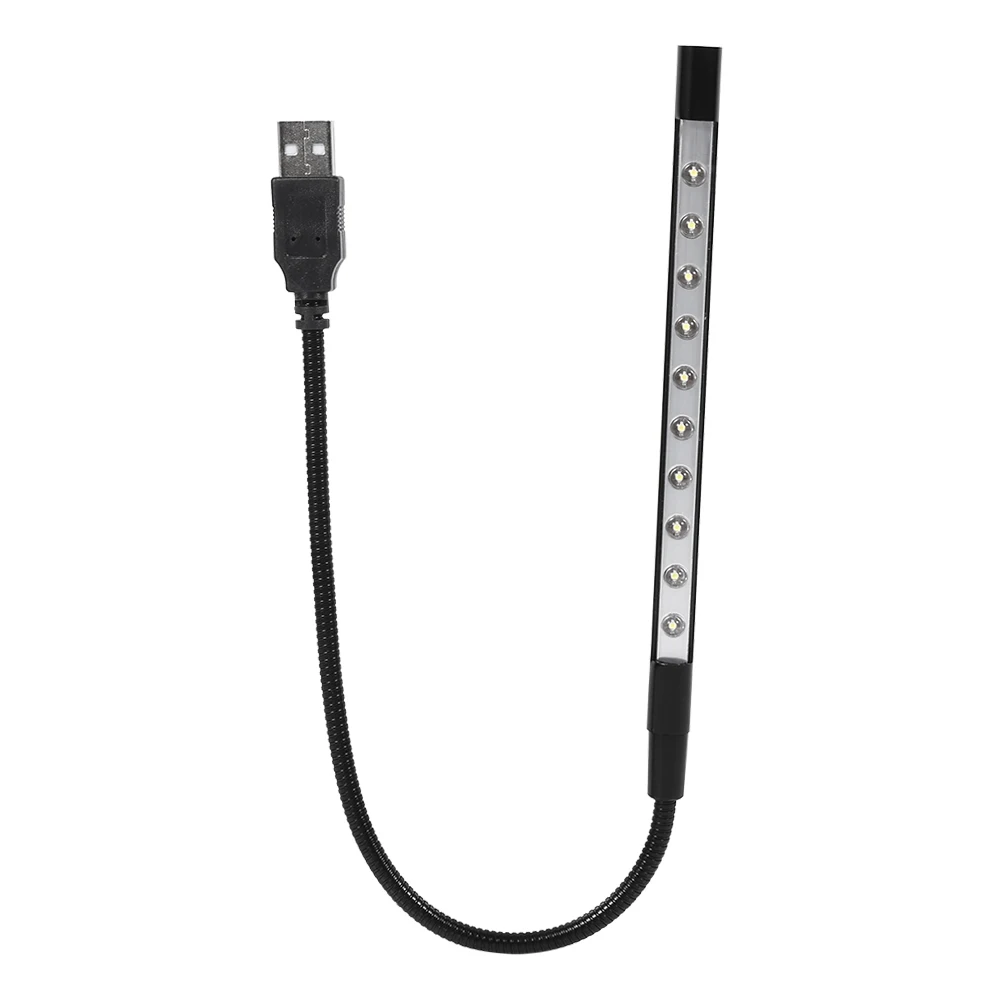 

5V гибкий мини USB Светодиодная лампа для чтения светильник лампа вспышка светильник для портативных ПК Компьютерная клавиатура черного цвет...
