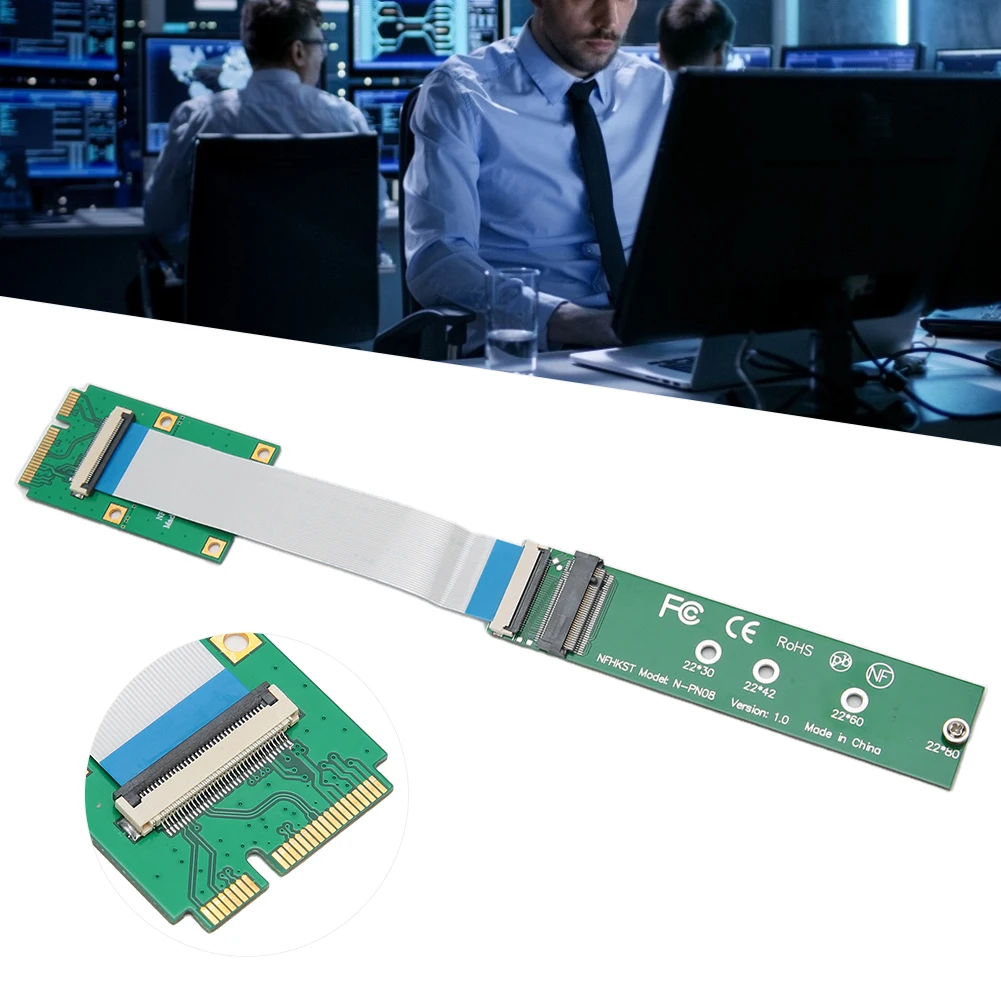 

Adapter Card MINI PCIE to NVMe M.2 NGFF SSD Converter for 2230/2242/2260/2280 M.2 PC Computer Module Hardware
