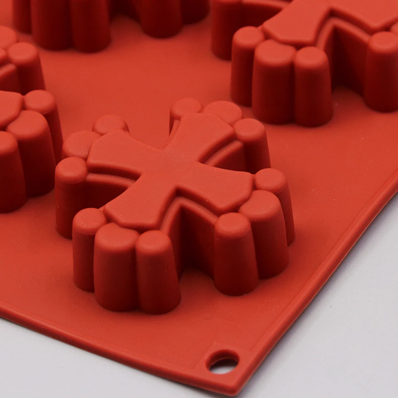 8 полости крестообразной формы для шоколада из силикона в форме печенья желе