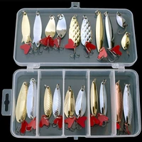 promotion mixed colors fishing lures spoon bait metal lure kit iscas artificias hard bait fresh water bass pike bait