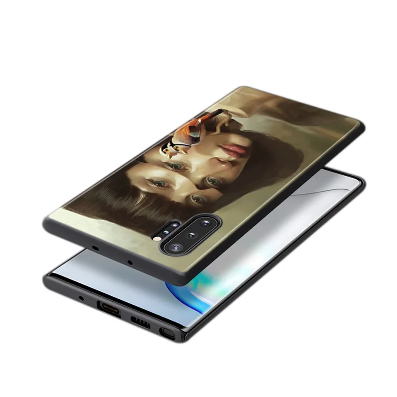 

European And American Pop Art For Samsung Galaxy Note 20 10 9 8 S21 S10 S10E S9 S8 S7 Ultra Lite Plus Pro 5G Black Phone Case