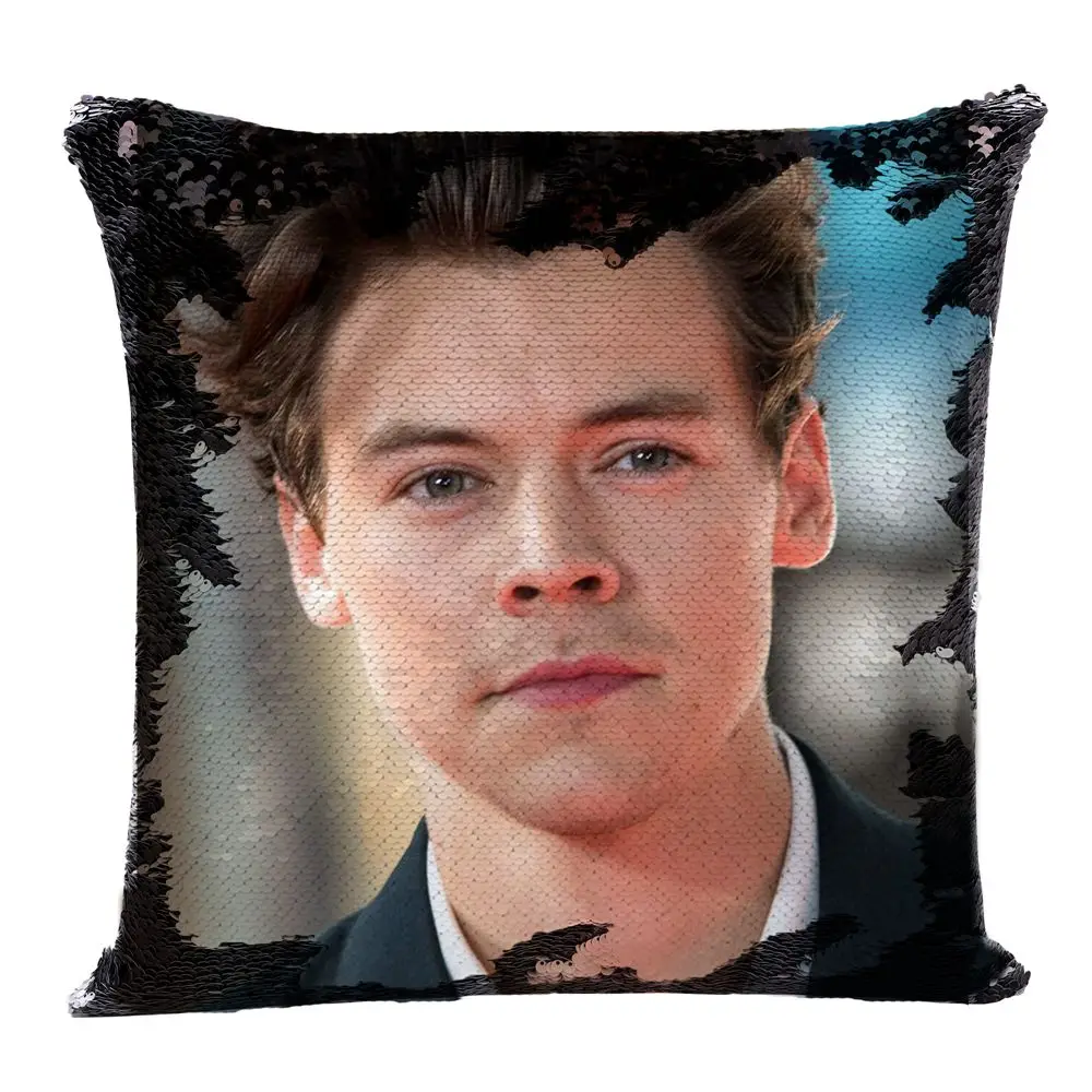 

Harry Styles Sequin Pillow Cases Magic Reversible Mermaid Pillow Cases Throw Pillow Covers Cushion Cover Decorative Pillowcase