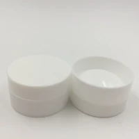 free shipping 50pcs 3ml 3g pp empty white jar with concave bottom bottle plastic cosmetic cream jars