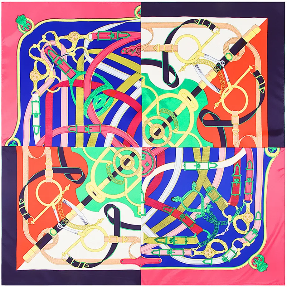 100 см зимний шарф с принтом женский роскошный брендовый квадратный новый дизайн