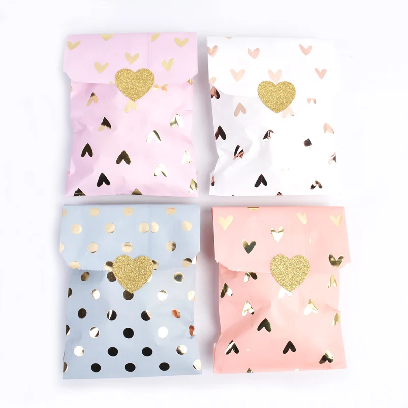 12 шт./компл. бумажный пакет для детей день рождения конфетница Пастельная детская