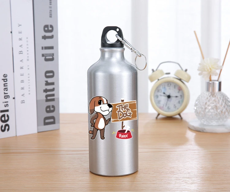 

600ml Portable Outdoor Water Bottle Bicycle Bike Cycling Drink Bottle Funny Cartoon Print Sport Water Kettle Recyclable Bottle