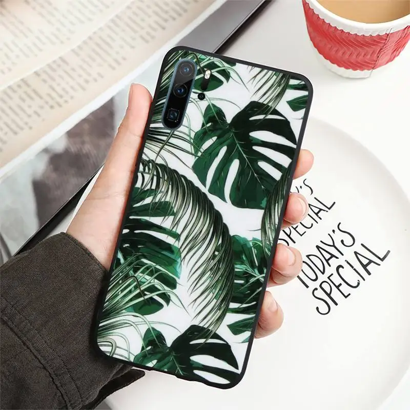 

Floral Botanic Banana leaves Phone Case For Huawei honor Mate P 10 20 30 40 i 9 8 pro x Lite smart 2019 nova 5t