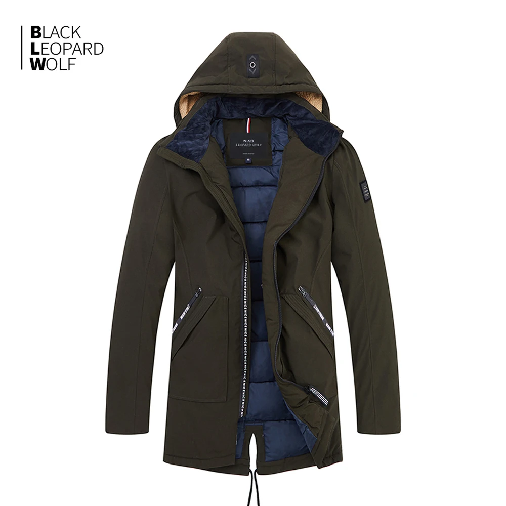Blackleopardwolf 2019 Новое поступление зимняя куртка для мужчин плотный хлопок высокое