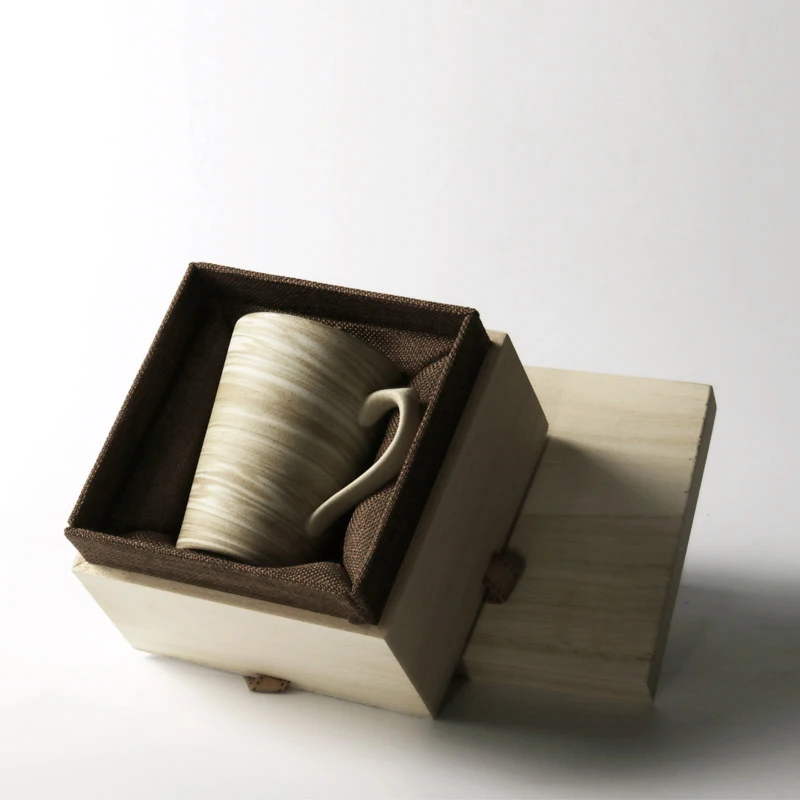 Japanese Style Simple Mug Couple with Lid Cup Coffee Stoneware Personalized Have A Nice Day MK666 | Дом и сад