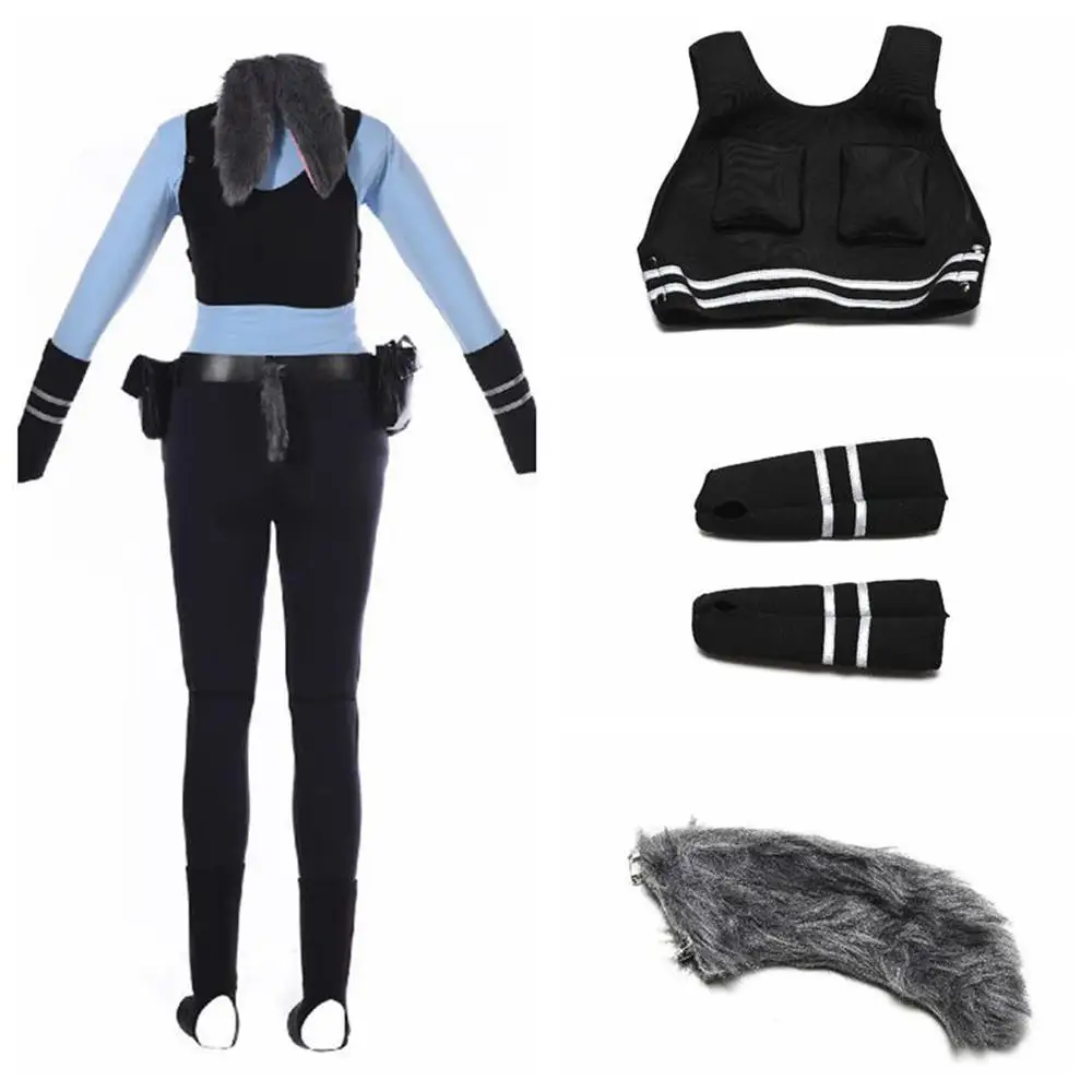 Хэллоуин Мультфильм зверополис Джуди Хоппс костюм мультфильм Zootropolis кролик