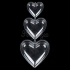 10 шт.лот, прозрачная пластиковая подарочная коробка для конфет, Заполняемые шарики, шарики, украшения для свадебной рождественской елки