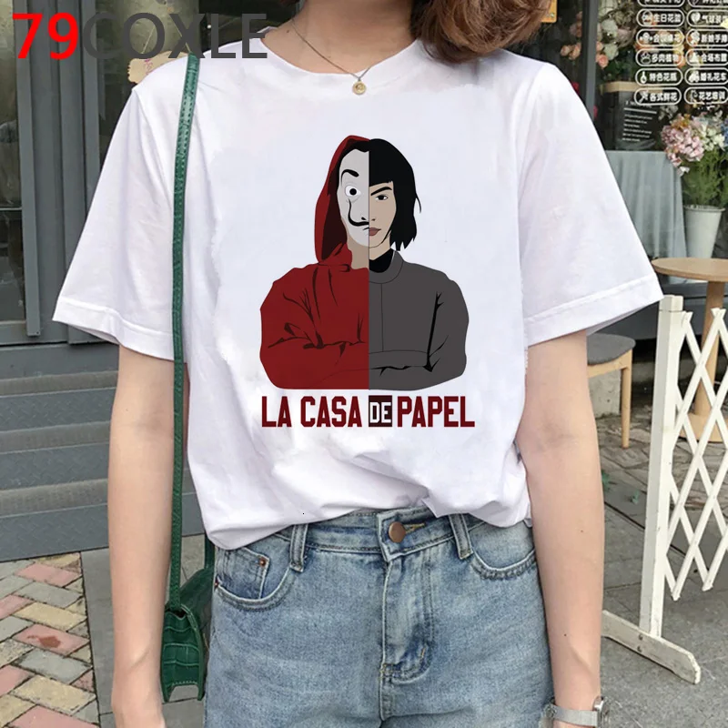 Футболка La Casa De Papel Женская забавная футболка в стиле Харадзюку с рисунком Дом из
