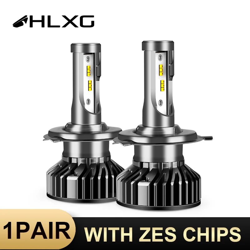 HLXG супер яркие светодиодные лампы h4 h7 h11 12000 лм H8 H9 HB4 HB3 9005 9006|Передние LED-фары для