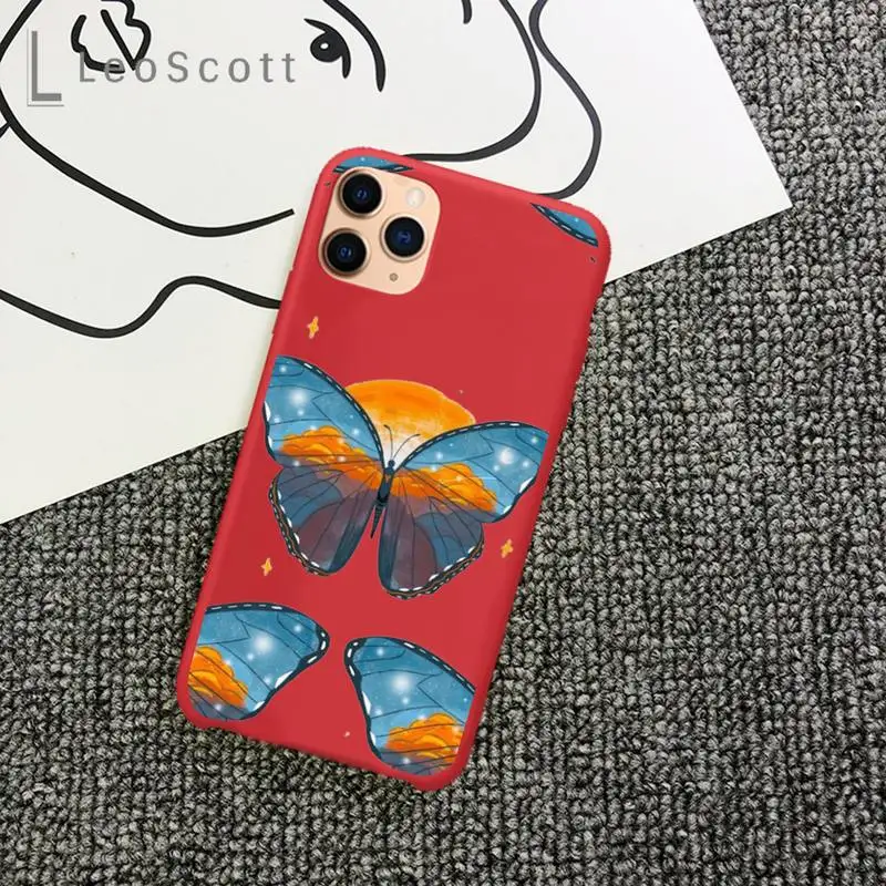 

Bling Glitter Butterfly beautiful Phone Case Candy Color for iPhone 11 12 mini pro XS MAX 8 7 6 6S Plus X 5S SE 2020 XR