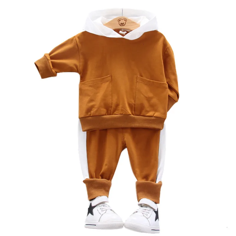 Детская Хлопковая одежда на весну и осень штаны с капюшоном мультяшным принтом