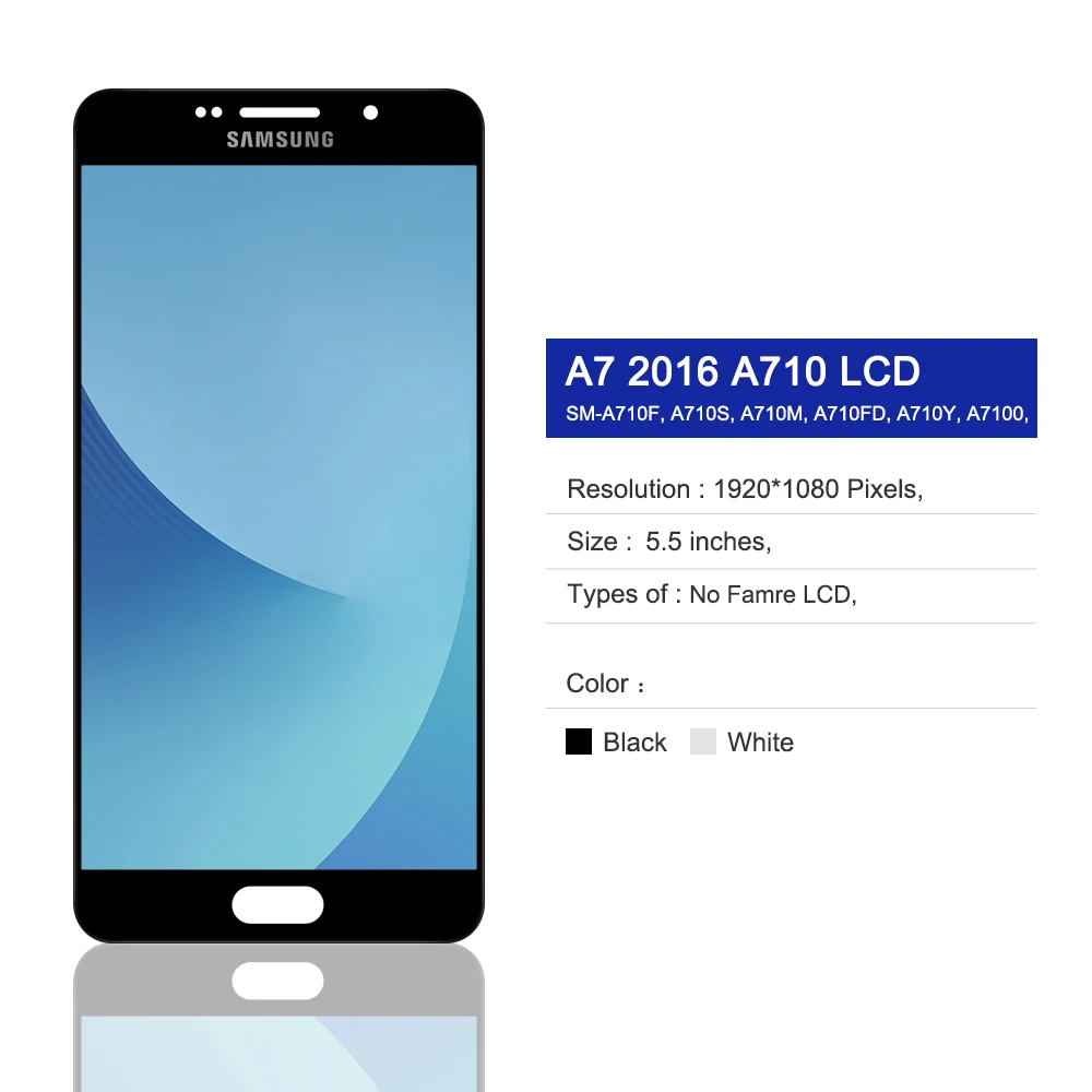ЖК-дисплей для Samsung Galaxy A7 2016 A710 сенсорный экран дигитайзер Замена A7100 A710F