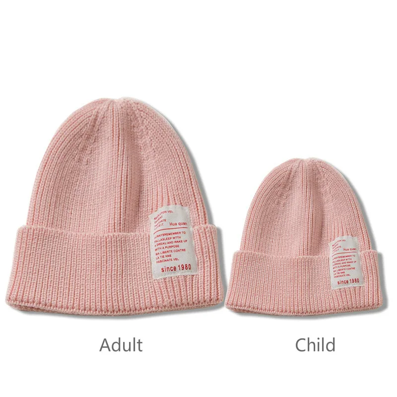 Зимние вязаные шапки и облегающие в рубчик унисекс женские детские однотонные