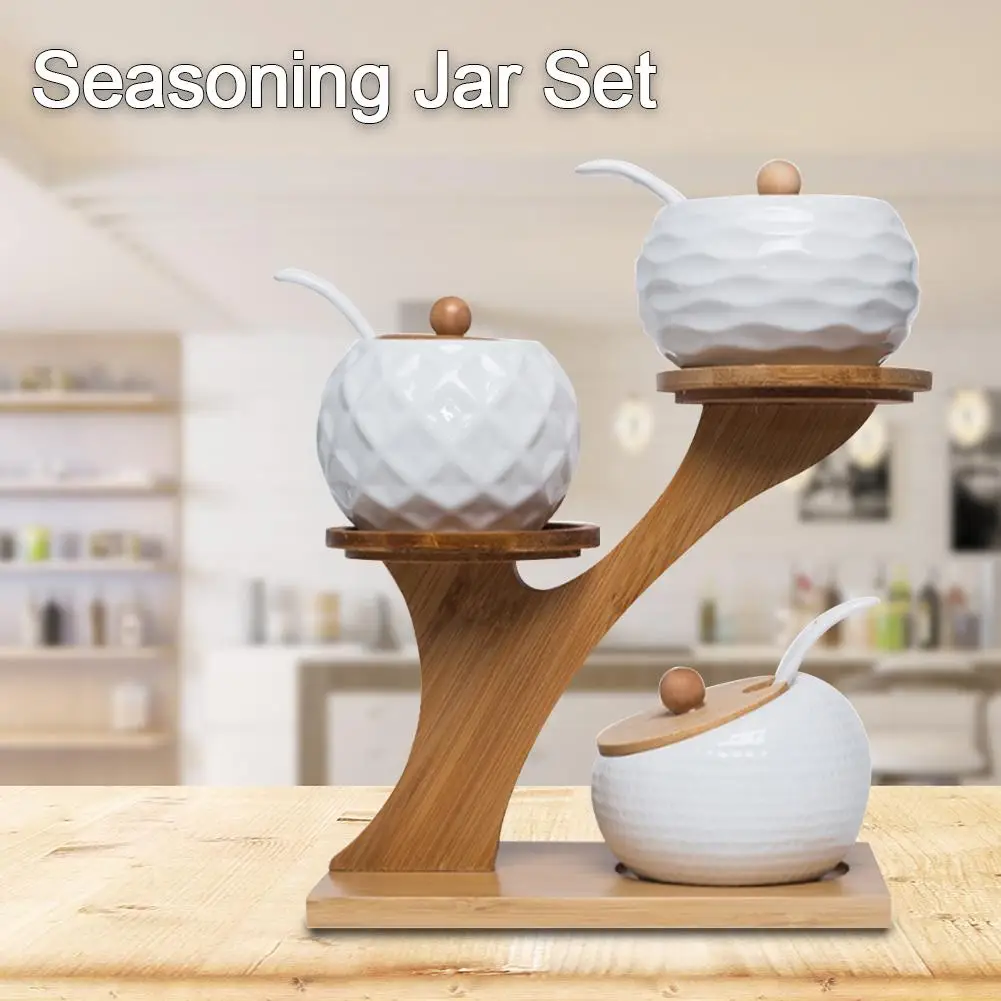 Кухонная посуда инновационный семейный набор коробка для специй Бамбуковая