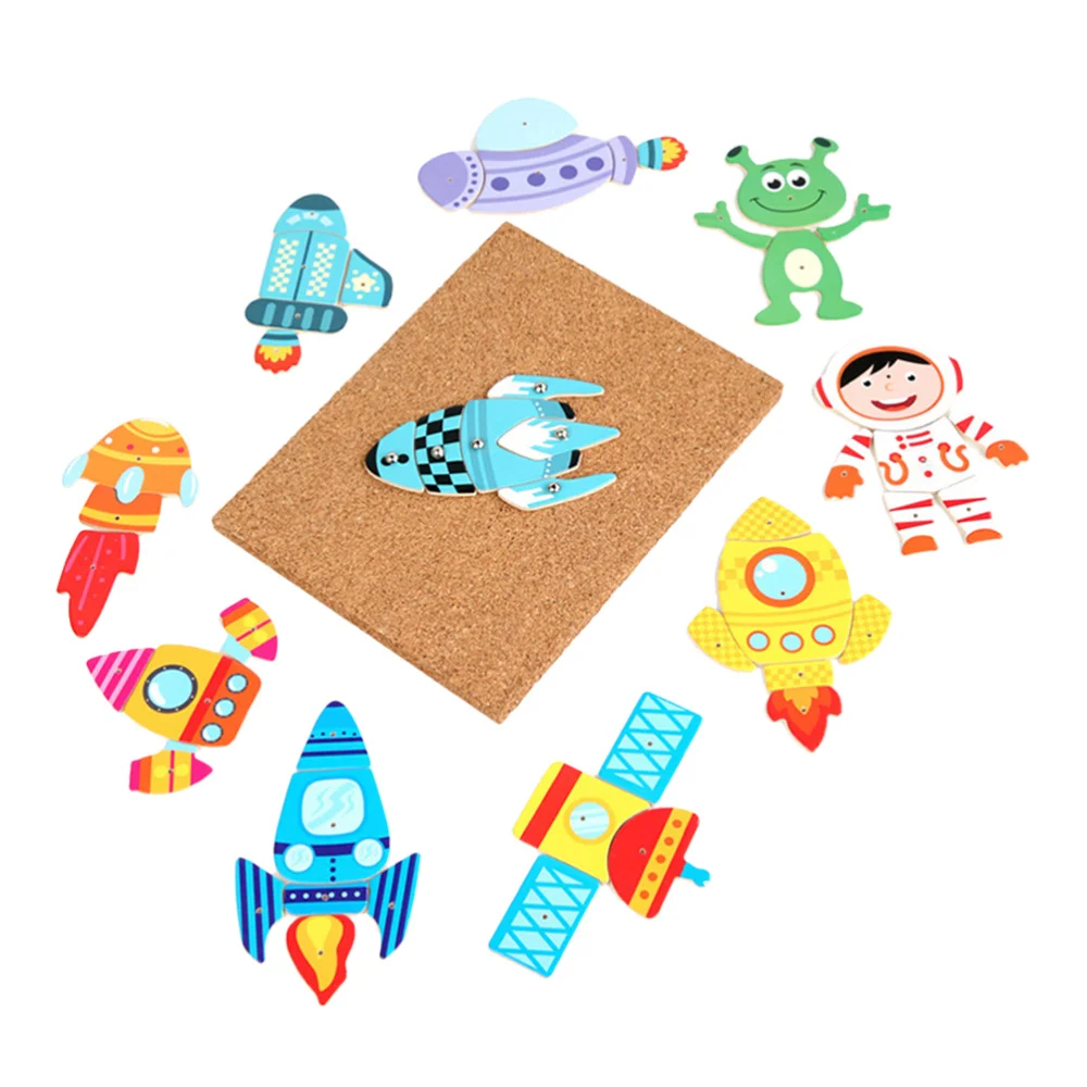 

1 набор, деревянный пазл для дизайна ногтей