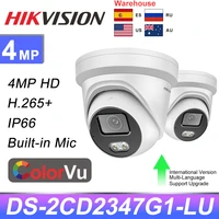 hikvision camera 4mp ipc colorvu ds 2cd2347g1 lu hd poe h 265 colorful night vision cctv surveillance outdoor home security app