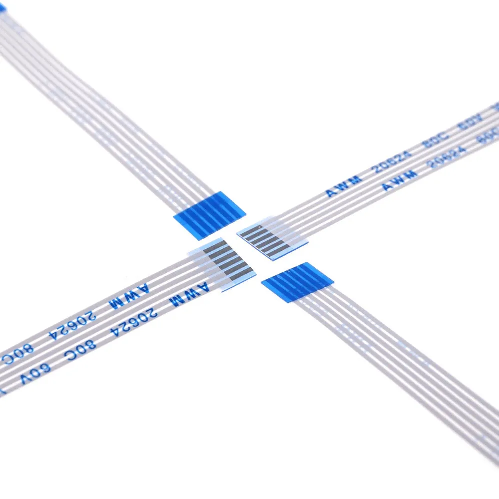 

100pcs FPC FFC Flexible Flat Cable 6 PIN 1.0 mm pitch Step Same Contact Sides Length 60 80 90 120 200 250 300 400 mm ZIF Type A